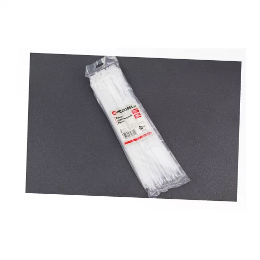 Хомут-стяжка пластиковый 4,8x350мм, к-кт 100шт, белый (TC-4835), Витратні матеріали, YQ-703196