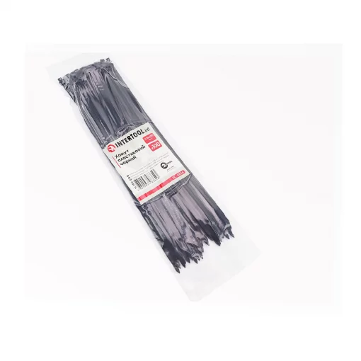 Хомут-стяжка пластиковый 4,8x350мм, к-кт 100шт, чёрный (TC-4836), Витратні матеріали, YQ-703203