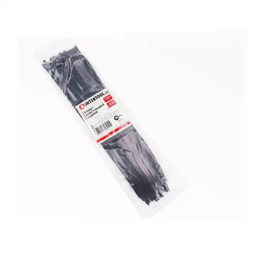 Хомут-стяжка пластиковый 4,8x400мм, к-кт 100шт, чёрный (TC-4841), Витратні матеріали, YQ-703204