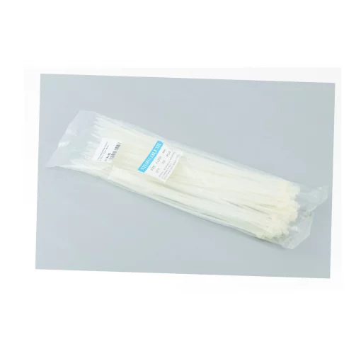 Хомут-стяжка пластиковый 4x250мм, к-кт 100шт, белый, Витратні матеріали, YQ-703316