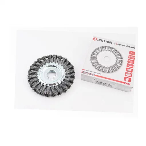 Щётка дисковая 125x22,2мм из плетёной проволоки (BT-7125), Витратні матеріали, YQ-703143