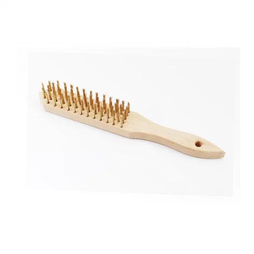 Щётка зачистная ручная 5-х рядная деревянная колодка (14-5605), Витратні матеріали, YQ-703071