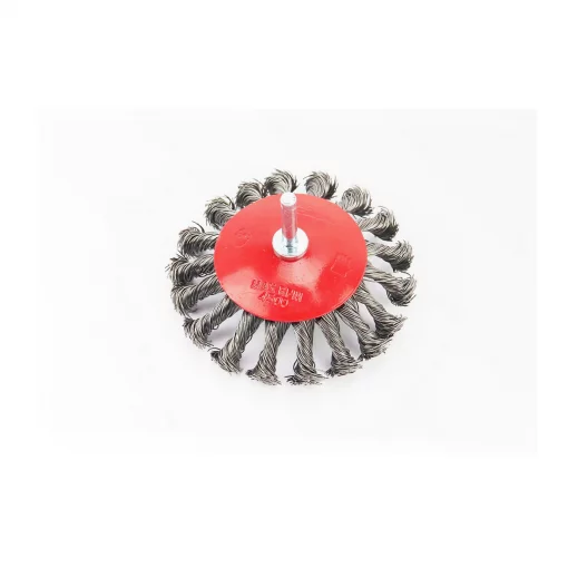 Щётка конусная со стержнем 1/4", D-100мм из плетёной проволоки (19-9310), Витратні матеріали, YQ-703077