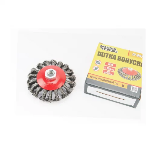 Щётка конусная М14, D-100мм из плетёной проволоки (19-8010), Витратні матеріали, YQ-703078