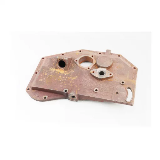 Крышка блока двигателя правая (со стороны заводного рычага), длинная, 12отв., чугун R180NM, НЕ ЗАГЛУШЕН МАСЛЯНЫЙ КАНАЛ, D175/180N,