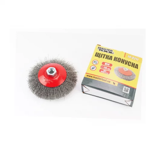 Щётка конусная М14 D-115мм из рифлёной проволоки (19-8211), Витратні матеріали, YQ-703082
