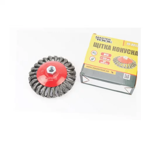 Щётка конусная М14, D-125мм из плетёной проволоки (19-8012), Витратні матеріали, YQ-703080