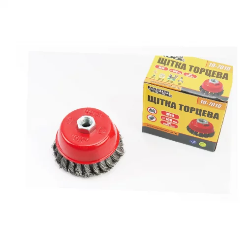 Щётка торцевая М14, D-100мм из плетёной проволоки (19-7010), Витратні матеріали, YQ-703096