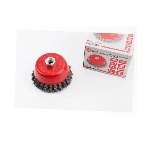 Щётка торцевая М14, D-100мм из плетёной проволоки (BT-2100), Витратні матеріали, YQ-703148