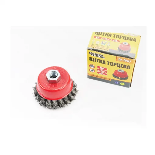 Щётка торцевая М14, D-75мм из плетёной проволоки (19-7007), Витратні матеріали, YQ-703093