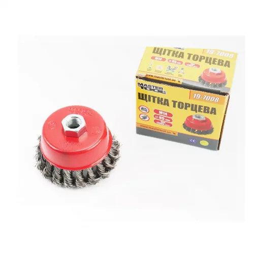 Щётка торцевая М14, D-85мм из плетёной проволоки (19-7008), Витратні матеріали, YQ-703094
