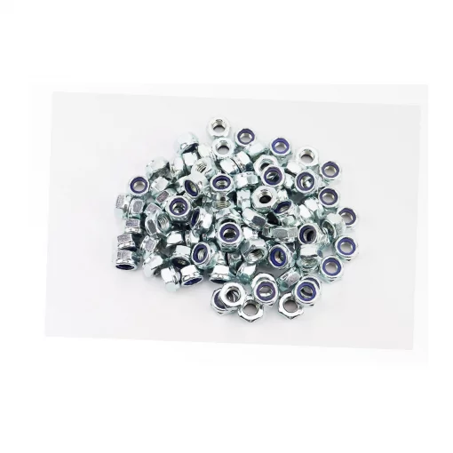 Гайка М10x1,5мм самостоп 6 цб DIN985, к-кт 100шт, Метизи, YQ-704031