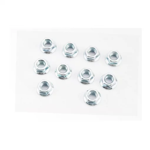Гайка М10x1,5 фланц 8 цб зубч DIN6923, к-кт 10шт, Метизи, YQ-704028