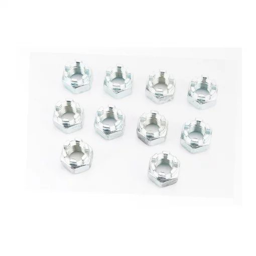 Гайка М12x1,75 корончаста 8 цб DIN935, к-кт 10шт, Метизи, YQ-704061