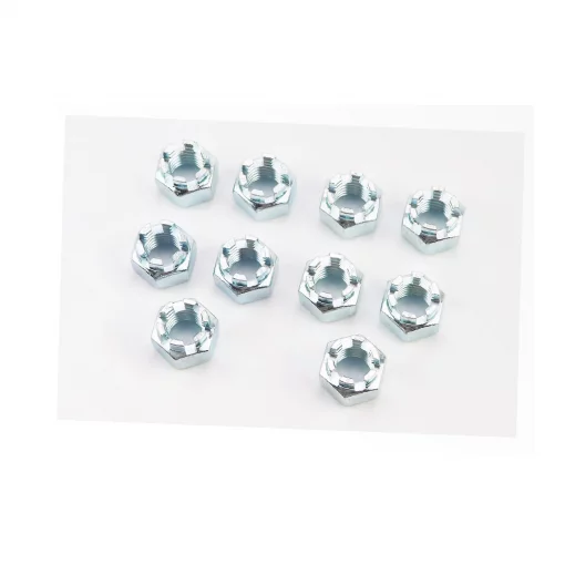 Гайка М14x2мм корончатая 8 цб DIN935, к-кт 10шт, Метизи, YQ-704062