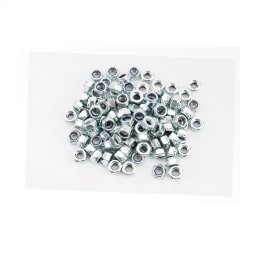 Гайка М6x1мм самостоп 6 цб DIN985, к-кт 100шт, Метизи, YQ-704029