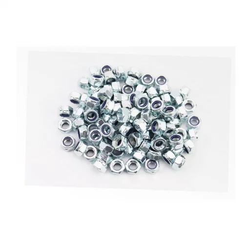 Гайка М8x1,25мм самостоп 6 цб DIN985, к-кт 100шт, Метизи, YQ-704030