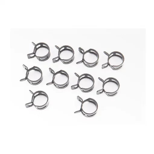 Хомут пружинный 13мм, чёрный, к-кт 10шт, Метизи, YQ-704095