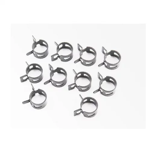 Хомут пружинний 16мм, чорний, к-кт 10шт, Метизи, YQ-704097
