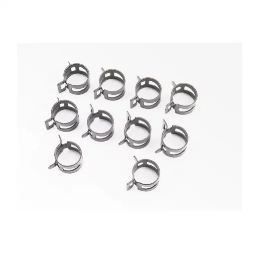 Хомут пружинный 18мм, чёрный, к-кт 10шт, Метизи, YQ-704098