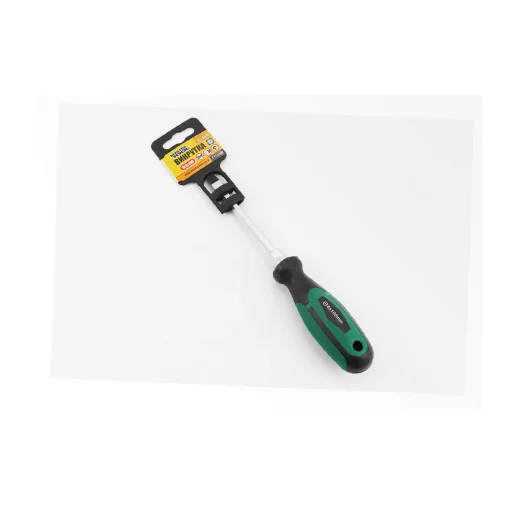 Викрутка магнітна шліцева HEX SL6x100мм, рукоятка з TPR покриттям (45-8610), Ручний інструмент, YQ-702050