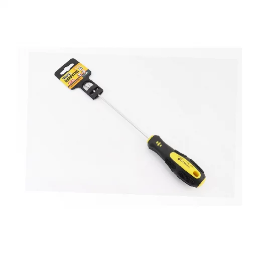 Викрутка магнітна шліцева SL4x150мм, рукоятка з TPR покриттям (48-5415), Ручний інструмент, YQ-702040