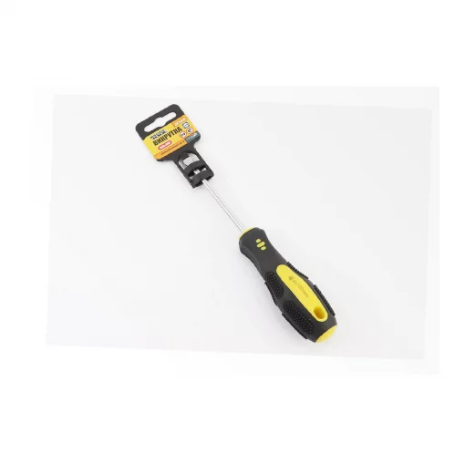 Викрутка магнітна шліцева SL6x100мм, рукоятка з TPR покриттям (48-5610), Ручний інструмент, YQ-702044