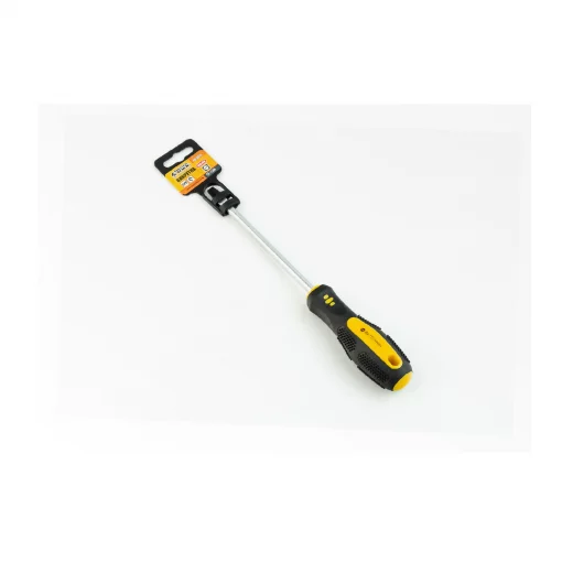 Викрутка магнітна шліцева SL8х150мм, рукоятка с TPR покриттям (48-5815), Ручний інструмент, YQ-702453