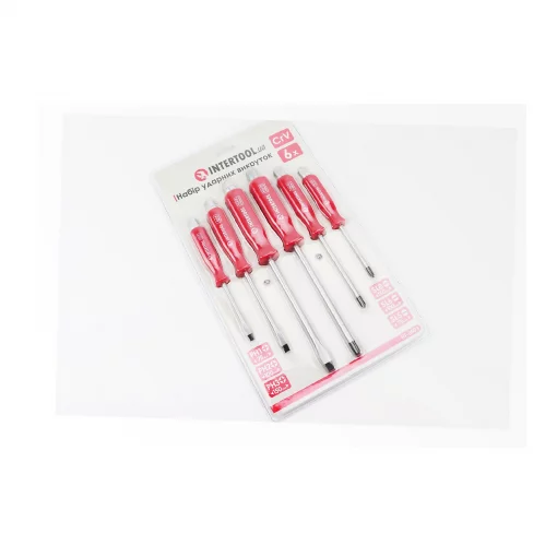 Викрутки ударні набір 6шт PH1;PH2;PH3;SL5,6,8 (HT-0403), Ручний інструмент, YQ-702250