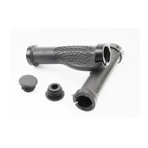 Ручки руля 130мм с зажимом Lock-On с двух сторон, эргономичные, чёрные, ВЕЛОЗАПЧАСТИНИ, YQ-406291