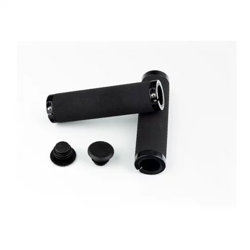 Ручки руля 130мм с зажимом Lock-On с двух сторон, неопреновые, чёрные SBG-672, ВЕЛОЗАПЧАСТИНИ, YQ-406235