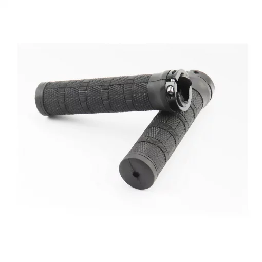 Ручки руля 130мм с зажимом Lock-On, чёрные, ВЕЛОЗАПЧАСТИНИ, YQ-403245