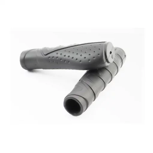 Ручки руля 130мм, эргономичные, чёрные GR-55 PVC, ВЕЛОЗАПЧАСТИНИ, YQ-411184