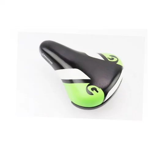 Сиденье CHILD 230x150мм, чёрное c зелёно-белым рисунком BSK-N185-10, ВЕЛОЗАПЧАСТИНИ, YQ-406121