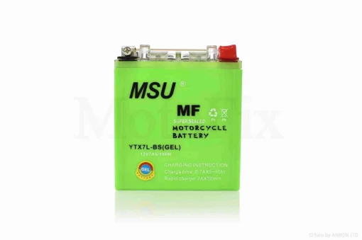 АКБ GEL 12V 7A 113-70-132mm, высокий YTX7L-BS (12N7A-BS) "MSU" (2026) , QT-023201
