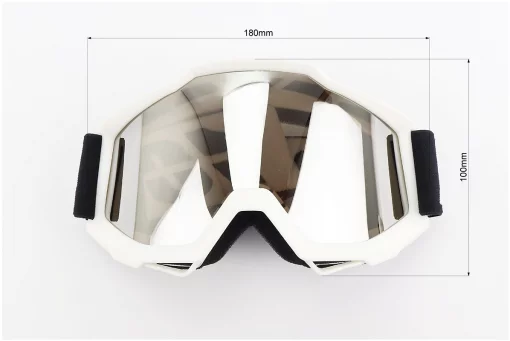 Очки кроссовые/эндуро/АТV, белые (затемненное стекло), FIX-207443