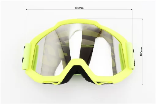 Очки кроссовые/эндуро/АТV, салатовые (затемненное стекло), FIX-207881