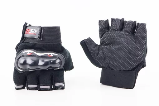 Перчатки мотоциклетные без пальцев L-Чёрные, FIX-210624