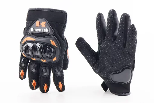 Перчатки мотоциклетные M-Чёрно-Оранжевые, FIX-210627