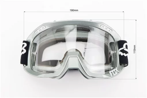 Окуляри кросові/ендуро/АТV, сірі (прозоре скло), FIX-210732