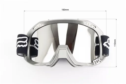 Очки кроссовые/эндуро/АТV, серые (зеркальное стекло), FIX-210733