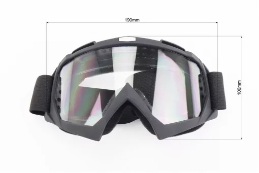 Очки кроссовые, черные (прозрачное стекло), FIX-210741