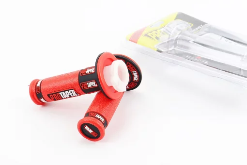 Рукоятка руля лев./пр. к-кт с вставкой, красные, FIX-211042