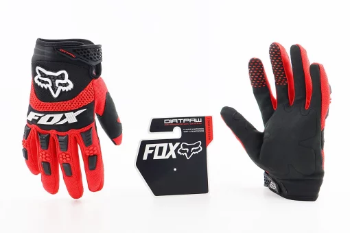 Перчатки мотоциклетные L-Чёрно-Красные, тип 1, FIX-211081
