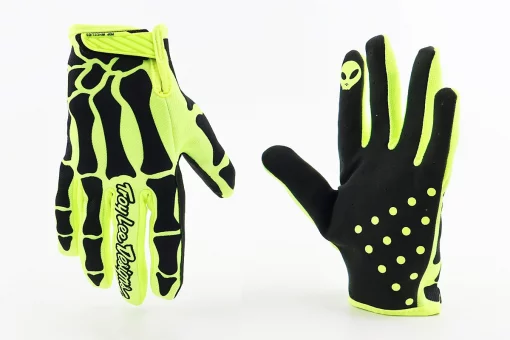 Перчатки L с силиконовыми вставками, чёрно-салатовые (Кости), FIX-211100