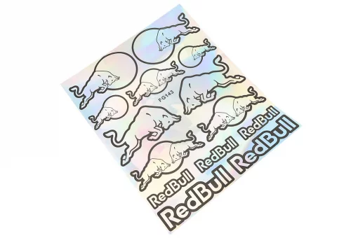 Наклейки набір світловідбивний 16шт "RedBul" FG143LS (24х30см), FIX-211124