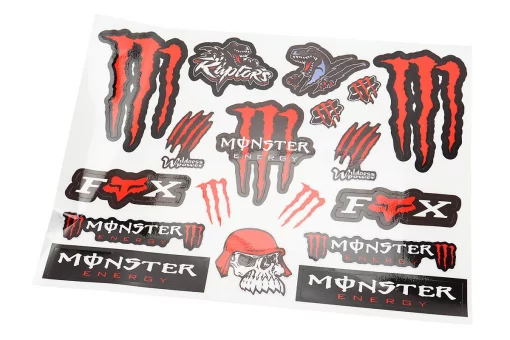 Наклейки набор светоотражающий 18шт "Monster-FOX" (24х30см), FIX-211126